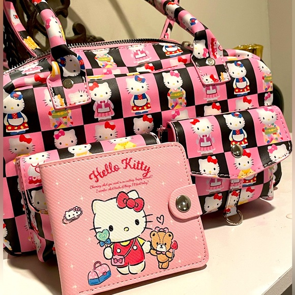 ๐ Hello Kitty - Satchel - Small Tote Bag - World Traveler - With Wallet - Pink - Picture 1 of 12